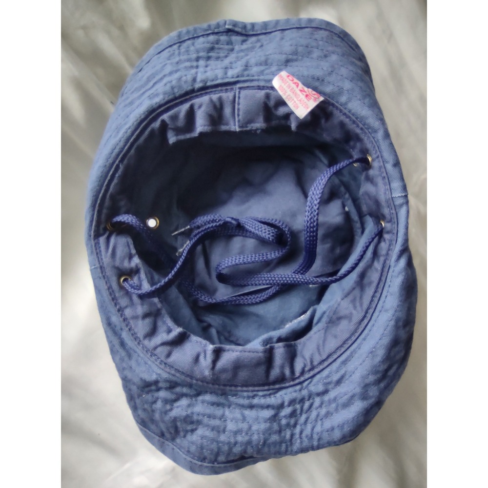 Dog Daze Canvas Bucket‎ Hat Navy Blue with Chin Strap Made in Bangladesh - Picture 3 of 6